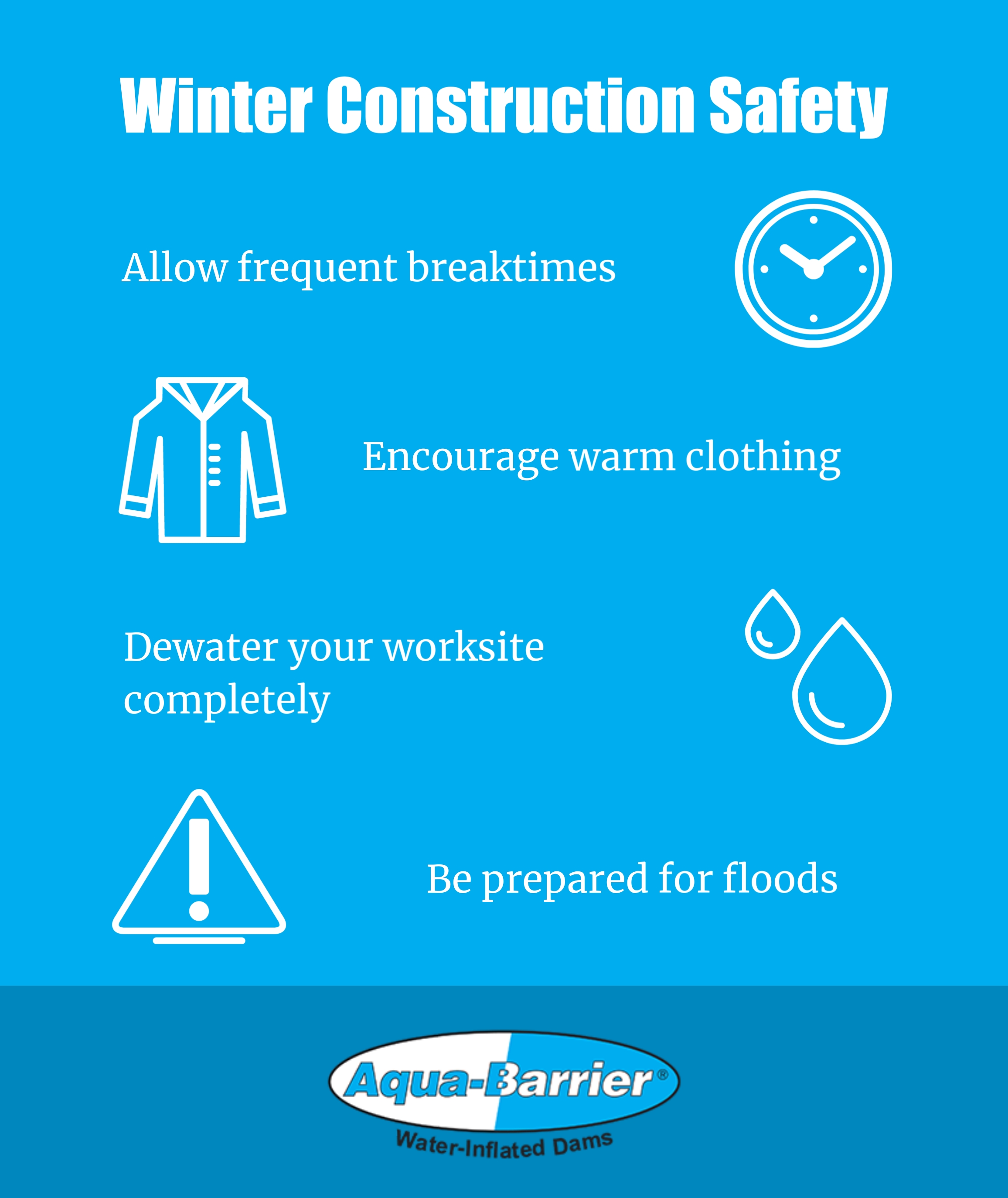 Your Guide to Winter Construction Safety, AquaBarrier, Flood Protection, Houston, TX